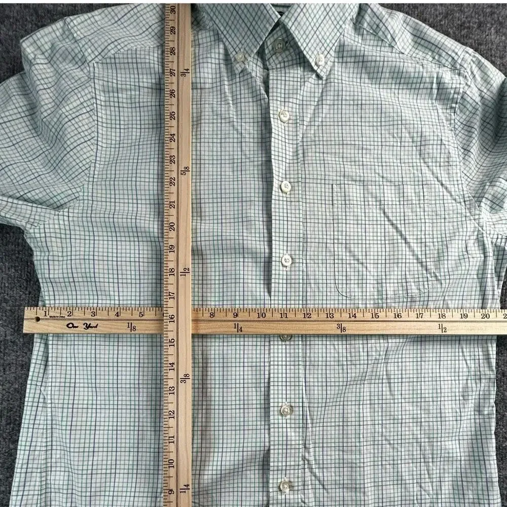 Vineyard Vines Slim Fit Murray Shirt Men's M Green Blue Plaid Cotton Button Down - Picture 5 of 8